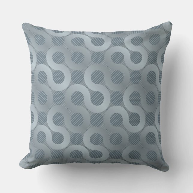 Abstract grey flow background cushion (Front)