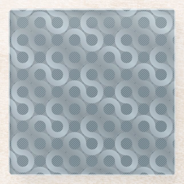 Abstract grey flow background glass coaster (Front)