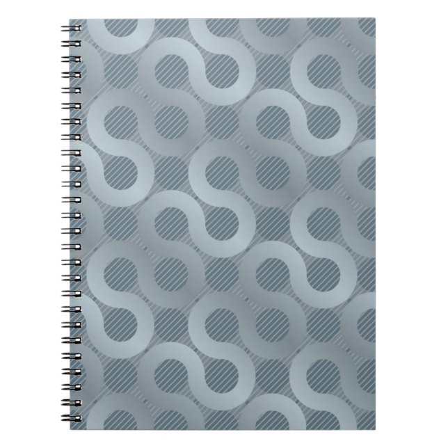 Abstract grey flow background spiral notebook (Front)