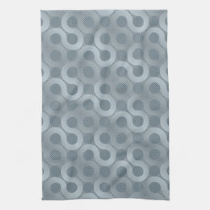 Abstract grey flow background tea towel