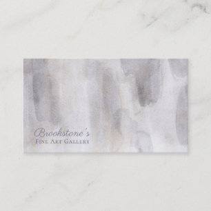 Abstract Grey & Tan Watercolor Business Card