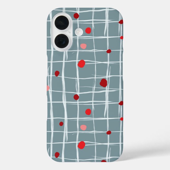 Abstract Grid Pattern Phone Case (Back)