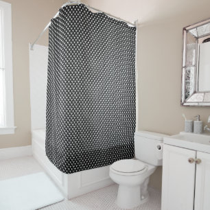 Abstract grid texture shower curtain