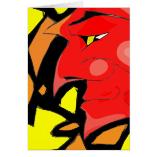 Abstract Grinning Devil Art
