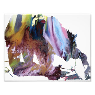 Abstract Grizzly bear silhouette Photo Print