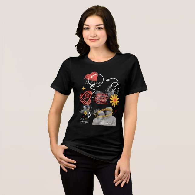 Abstract Grunge "All About Love" Tri-Blend Shirt (Front Full)