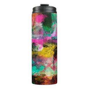 abstract grunge background from colour chaotic blu thermal tumbler