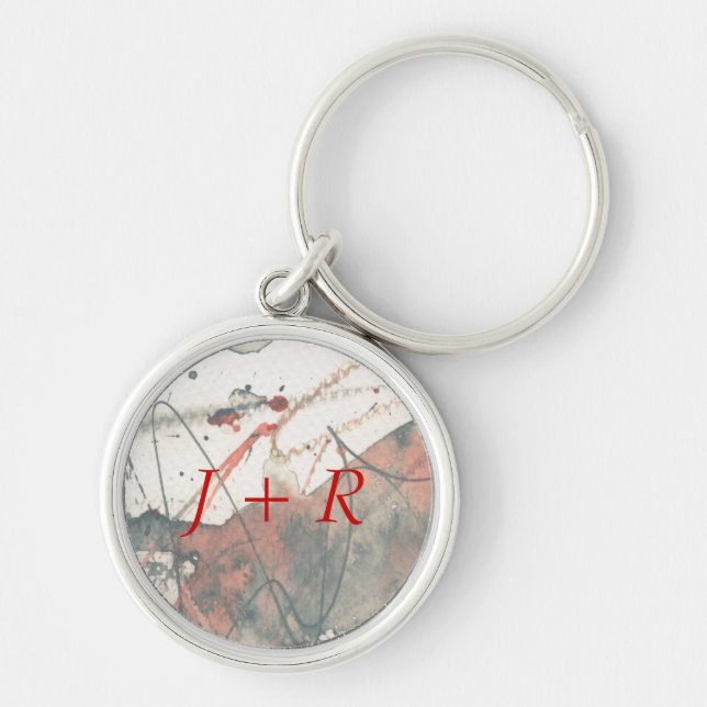 Abstract grunge background, ink texture. 5 key ring (Front)