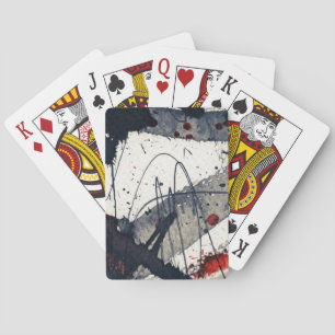 Abstract grunge background, ink texture. playing cards