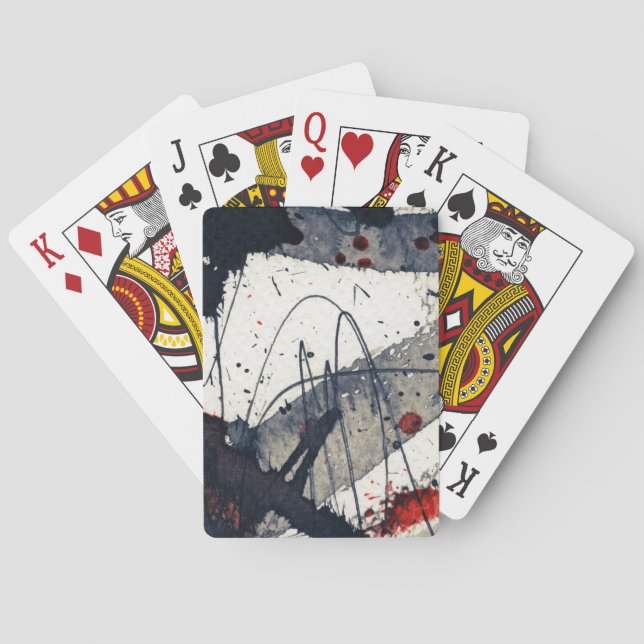 Abstract grunge background, ink texture. playing cards (Back)