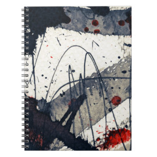 Abstract grunge background, ink texture. spiral notebook