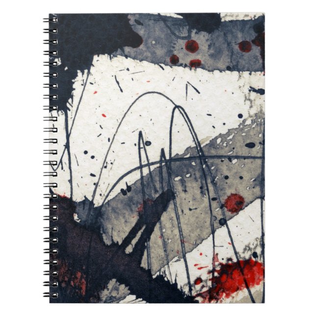 Abstract grunge background, ink texture. spiral notebook (Front)