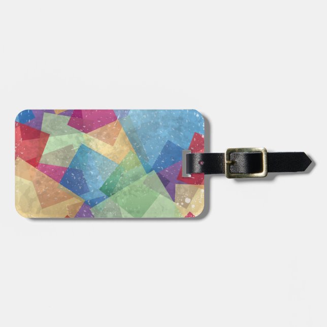 Abstract grunge background luggage tag (Front Horizontal)