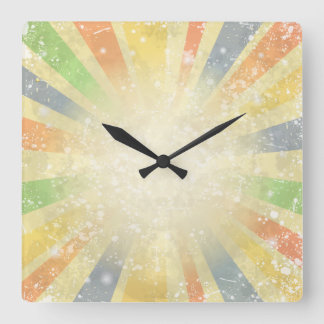 Abstract grunge background square wall clock