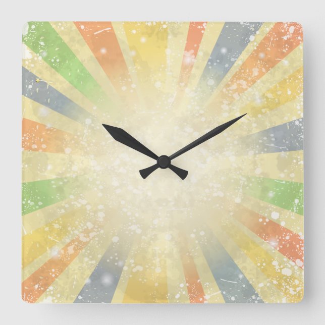 Abstract grunge background square wall clock (Front)