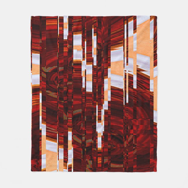 abstract grunge background with glitch effectabstr fleece blanket (Front)