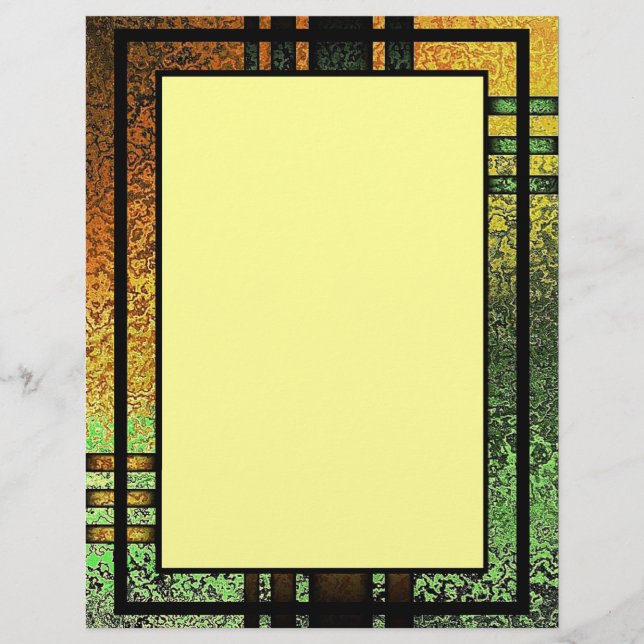 Abstract Grunge Framed Letterhead (Front)