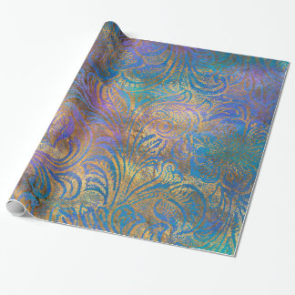 Abstract grunge gold textures wrapping paper