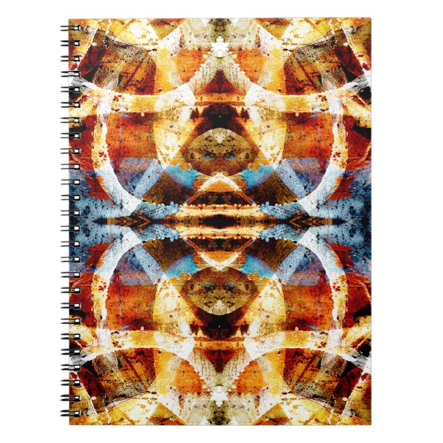 Abstract grunge graffiti pattern spiral notebook (Front)