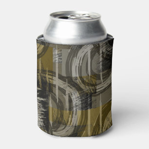 Abstract grunge, monochrome brown can cooler