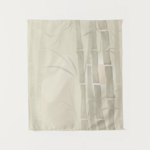 Abstract grunge oldish vintage bamboo bambusa beig tapestry