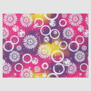 Abstract Grunge Pattern with Starburst & Bubble Tissue Paper