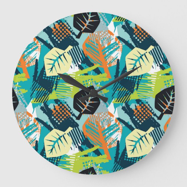 Abstract Grunge: Rough Seamless Surface. Large Clock (Front)