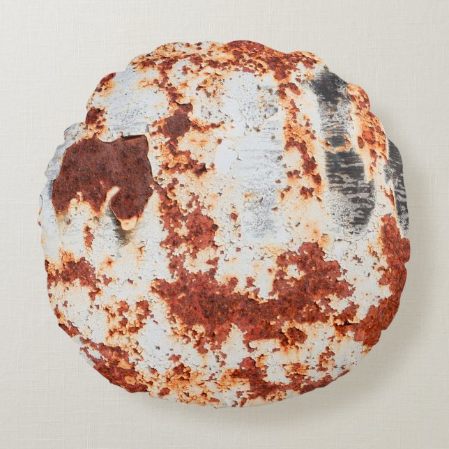 abstract grunge rust texture background round cushion (Front)