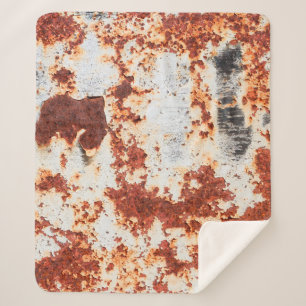 abstract grunge rust texture background sherpa blanket