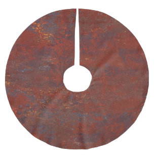 Abstract grunge rusty texture: realistic stucco brushed polyester tree skirt