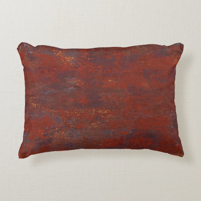 Abstract grunge rusty texture: realistic stucco decorative cushion (Front)