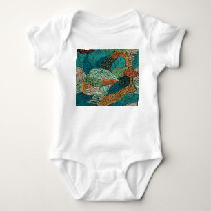 Abstract Grunge: Seamless Pattern Design. Baby Bodysuit