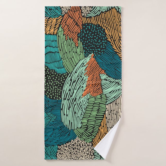Abstract Grunge: Seamless Pattern Design. Bath Towel (Bath Towel)