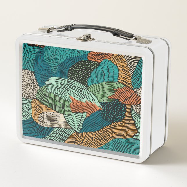 Abstract Grunge: Seamless Pattern Design. Metal Lunch Box (Front)