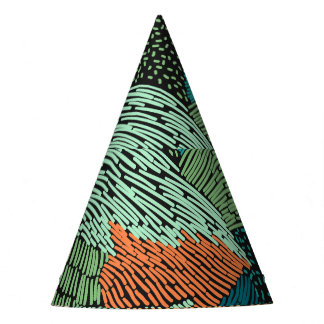 Abstract Grunge: Seamless Pattern Design. Party Hat