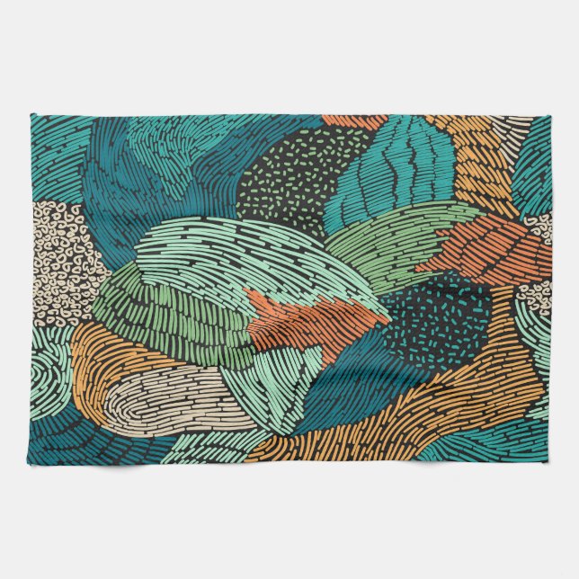 Abstract Grunge: Seamless Pattern Design. Tea Towel (Horizontal)