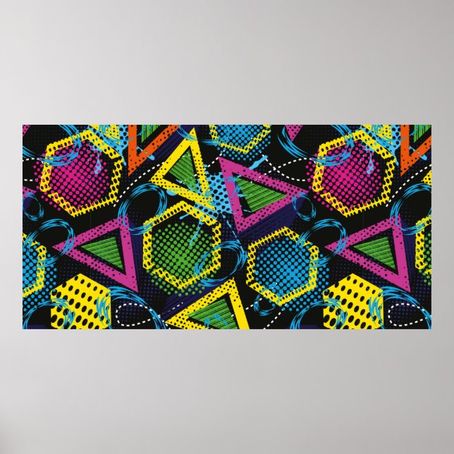 Abstract grunge sport pattern children. Creative s Poster (Front)