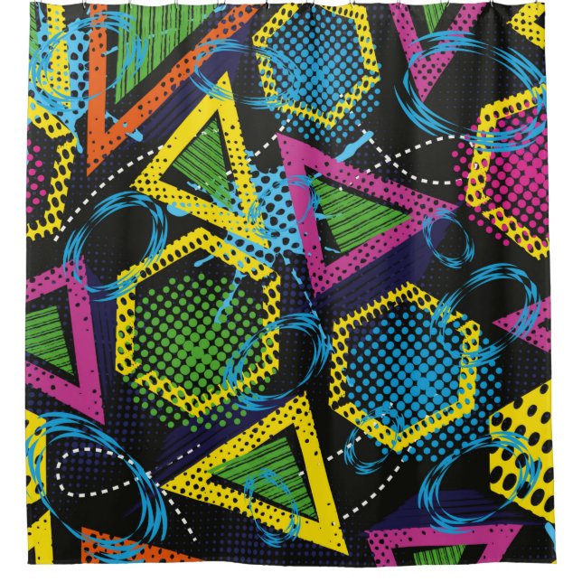 Abstract grunge sport pattern children. Creative s Shower Curtain (Front)