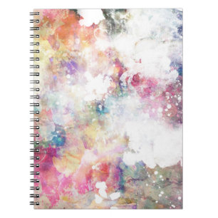 Abstract grunge texture with watercolor paint 2 spiral notebook