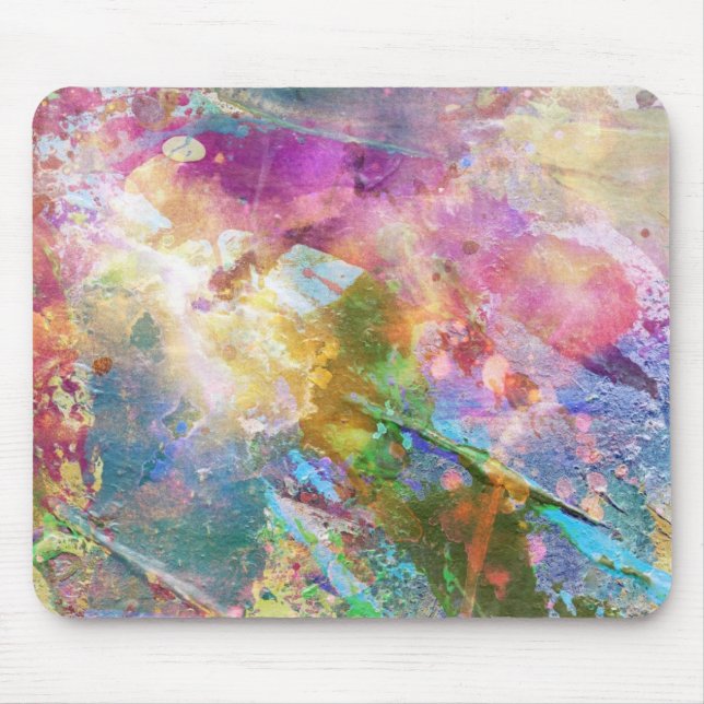 Abstract grunge texture with watercolor paint 3 mouse pad (Front)