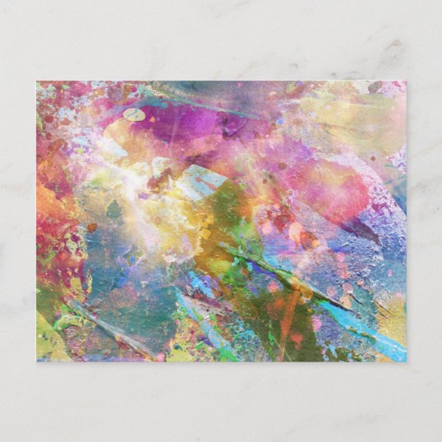 Abstract grunge texture with watercolor paint 3 postcard (Front)