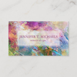 Abstract grunge texture with watercolor paint business card