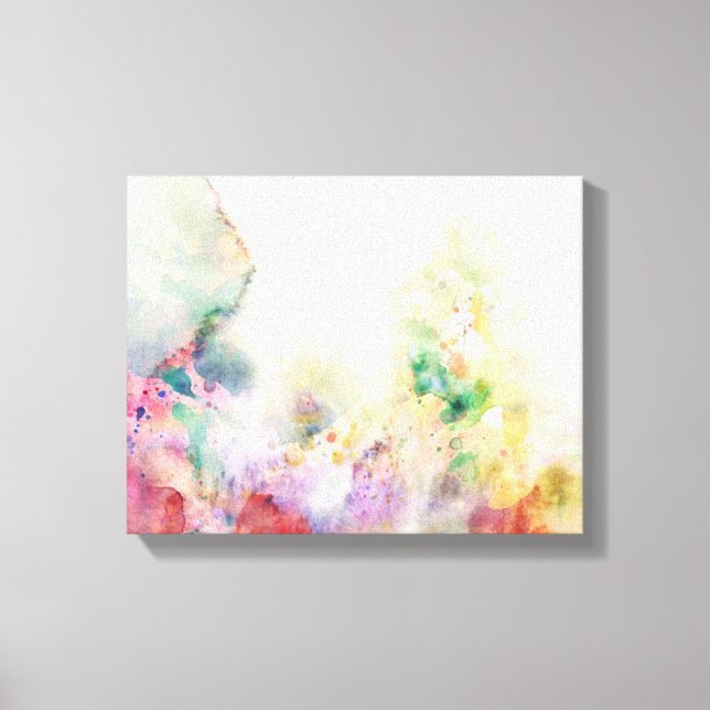 Abstract grunge texture with watercolor paint canvas print (Front)