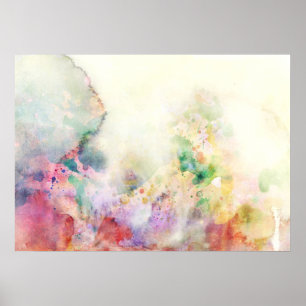 Abstract grunge texture with watercolor paint poster