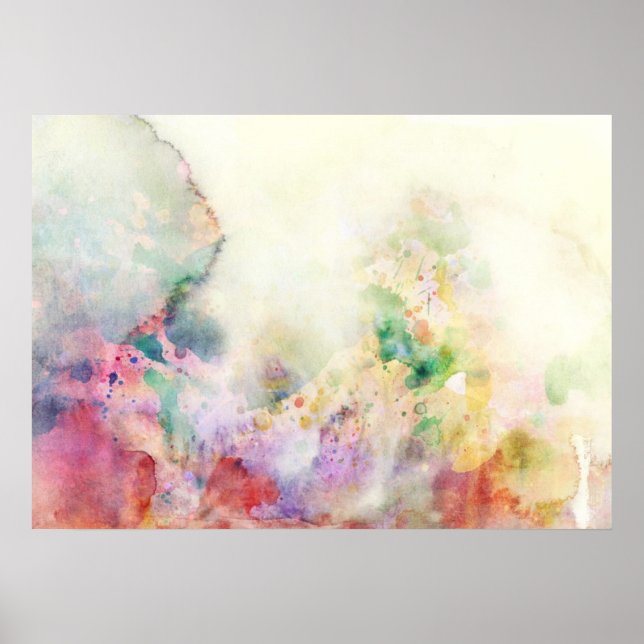 Abstract grunge texture with watercolor paint poster (Front)