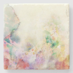 Abstract grunge texture with watercolor paint stone coaster