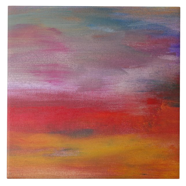 Abstract - Guash & Acrylic - Pleasant Dreams Tile (Front)