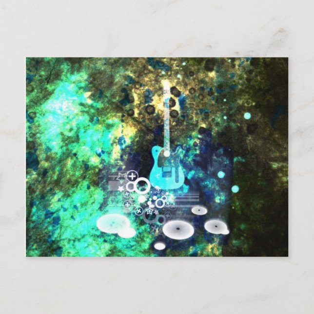 Abstract Guitar Art Postcard (Front)