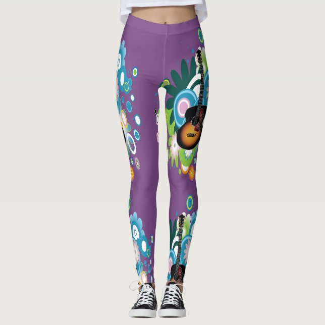 Abstract Guitar Leggings (Front)