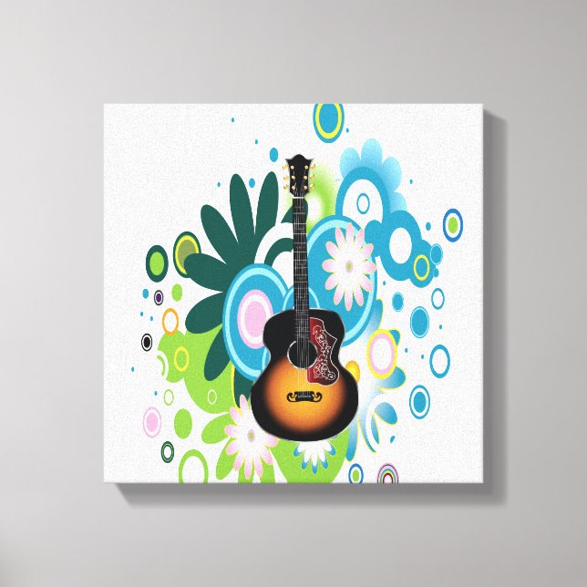 Abstract Guitar Wrapped Canvas (Front)